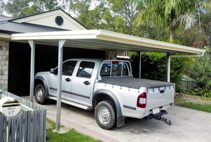 Flat roof carport by Judds Garages in the Lake Macquarie region of New South Wales