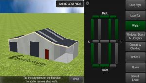 Preview the Fair Dinkum Sheds Designer app!