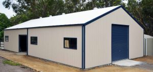 Southlakes Mens Shed in COLORBOND Classic Cream with Deep Ocean trim
