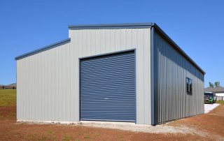 A double monopitch garage at Windella, with K-Panel wall cladding and corrugated roof cladding