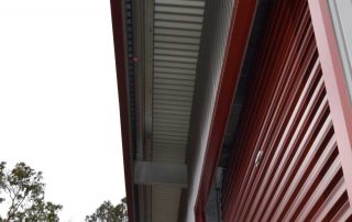 Monopitch double garage near Raymond Terrace – detail of front eave